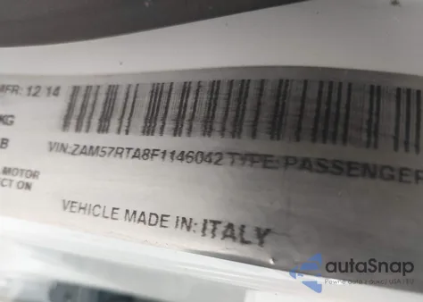 2015 Maserati Ghibli S Q4 from USA, damaged, VIN ZAM57RTA8F1146042